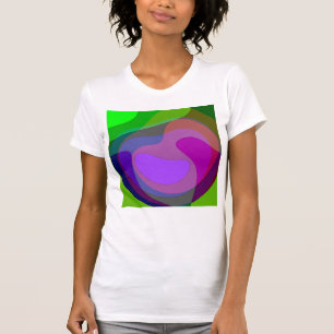 T-shirt Pourpre Et Vert 403