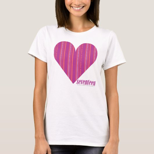 T-shirt Pourpre mince 4 de rayures (Devant)