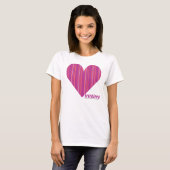 T-shirt Pourpre mince 4 de rayures (Devant entier)