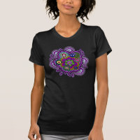 T-shirt pourpre psychédélique de Paisley