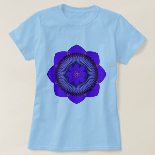 T-shirt Pourpre tripartite Lotus de 80 pétales (Design devant)