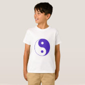T-shirt Pourpre Yin-Yang de lavande (Devant entier)