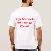 T-shirt Pourquoi ayez des militaires forts ? (Dos)