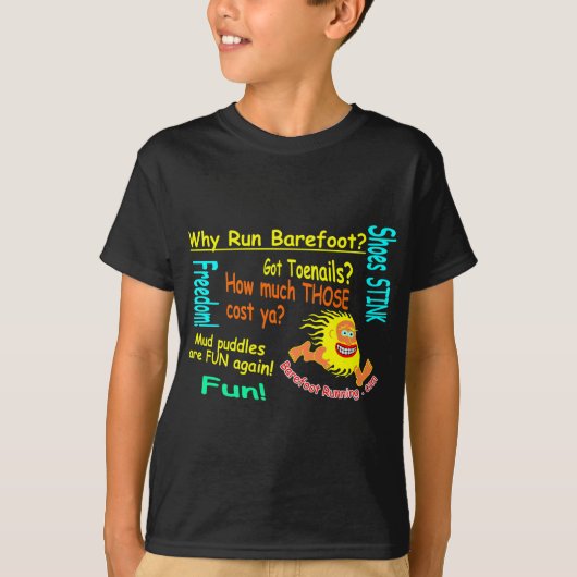 T-shirt Pourquoi course aux pieds nus ? (Devant)