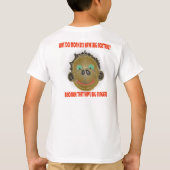 T-shirt Pourquoi faites les singes ont de grandes narines (Dos)