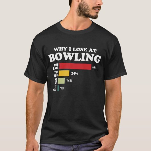 T-shirt Pourquoi j'ai perdu à Bowling (Devant)