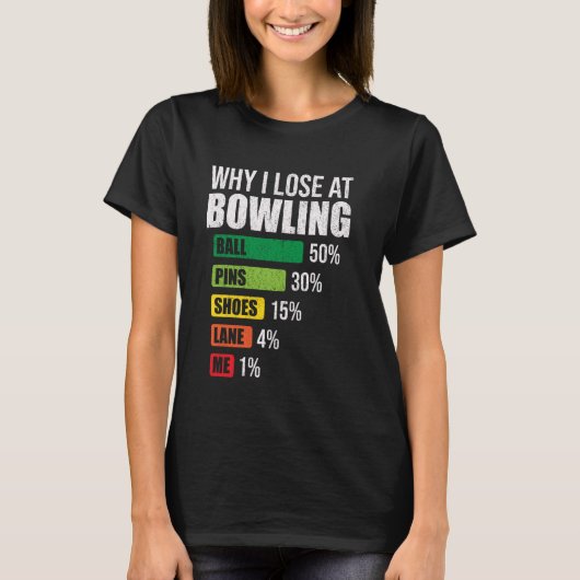 T-shirt Pourquoi J'Ai Perdu À Bowling Funny Bowling Player (Devant)