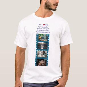 T-shirt Pourquoi j'aime mon père, citation et photos
