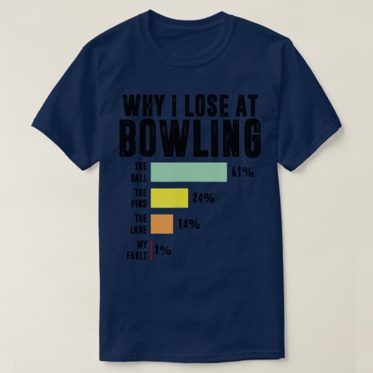 T-shirt Pourquoi Je Perds À Bowling Funny Bowling 1 (Design devant)