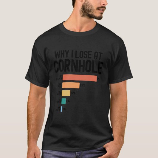 T-shirt Pourquoi je perds à Cornhole (Devant)