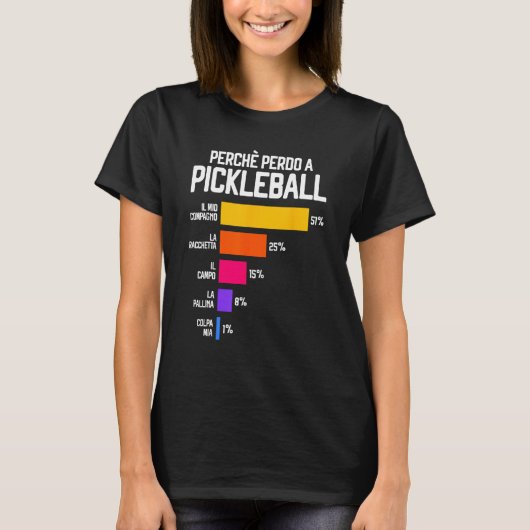 T-shirt Pourquoi je perds à Pickleball Excuses Pickleballe (Devant)