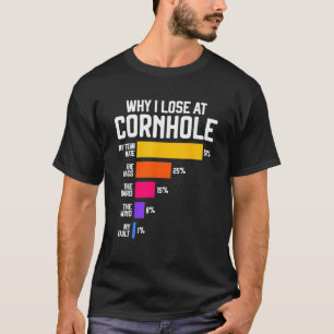 T-shirt Pourquoi je perds au Cornhole Humour Lancer comme