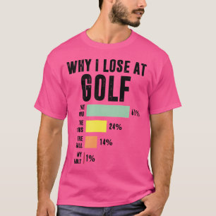 T-shirt Pourquoi je perds au golf joueur de golf drôle