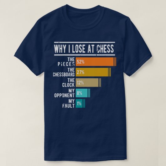 T-shirt Pourquoi je perds aux échecs (Design devant)