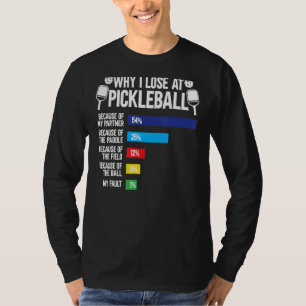 T-shirt Pourquoi je perds chez Pickleball Pickleball Playe