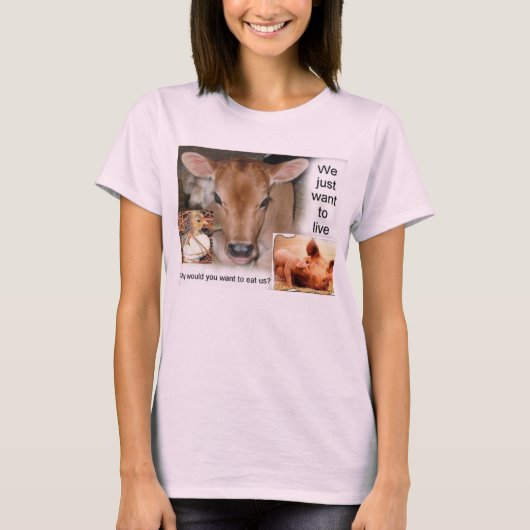 T-shirt Pourquoi nous manger ? (Devant)