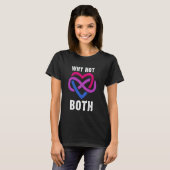 T-shirt Pourquoi pas les deux Polyamory Infinity Heart Bi (Devant entier)