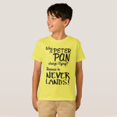 T-shirt Pourquoi Peter Pan vole-t-il toujours ? (Noir) (Devant entier)