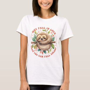 T-shirt Pourquoi tomber dans l'amour s'endormir Valentines