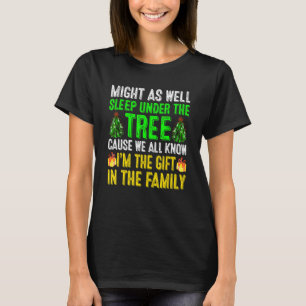 T-shirt Pourrait Aussi Dormir Sous Le Paja De Noël Arbre