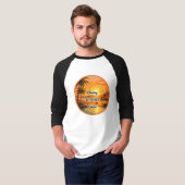 T-shirt Poursuite de l'heure dorée Oasis du coucher de sol (Devant entier)