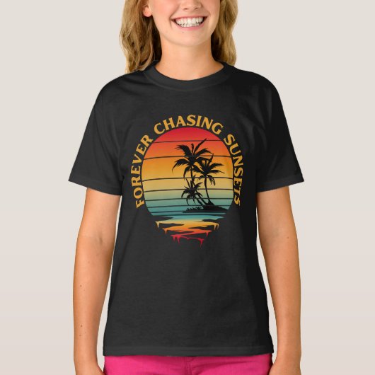 T-Shirt POURSUITE ÉTERNELLE DES COUCHERS DE SOLEIL (Devant)