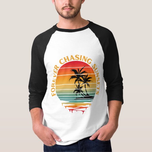 T-Shirt POURSUITE ÉTERNELLE DES COUCHERS DE SOLEIL (Devant)