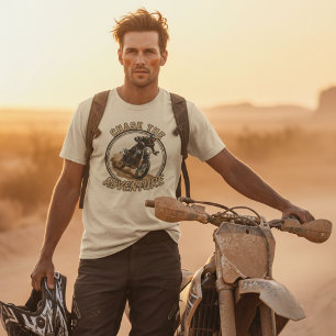 T-shirt Poursuivez L'Aventure Moto Rétro Double Sport