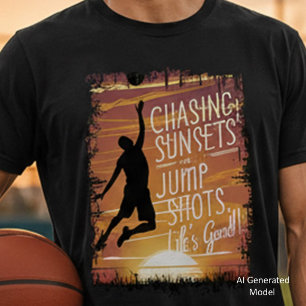 T-shirt Poursuivre les couchers de soleil et les tirs en s
