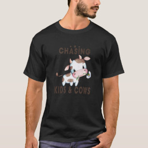 T-shirt Poursuivre les enfants et les vaches