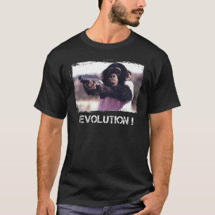 T-shirt pousse d'évolution de singe