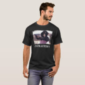 T-shirt pousse d'évolution de singe (Devant entier)
