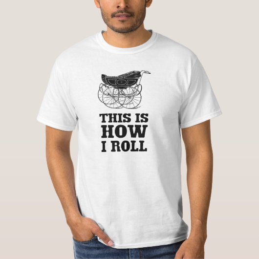 T-shirt Poussette de bébé - c'est comment je roule (Devant)