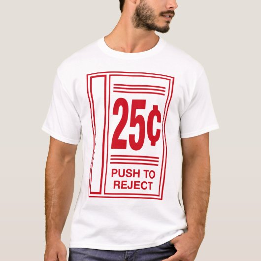 T-shirt poussez pour rejeter le jeu vidéo drôle de jeu (Devant)