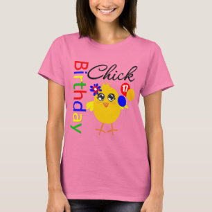 T-shirt Poussin d'anniversaire 17 années