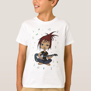 T-shirt Poussin de guitare (version 1, avec des notes de