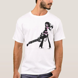 T-shirt poussin de manga de minigun