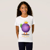 T-Shirt Poussin de perle de mardi gras (pourpre) (Devant entier)