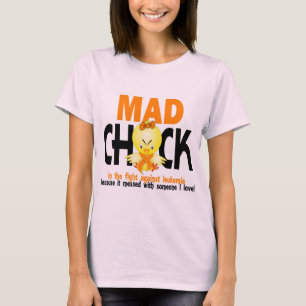 T-shirt Poussin fou dans la leucémie de combat