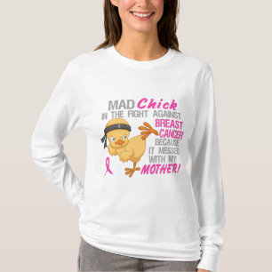 T-shirt Poussin fou sali avec le cancer du sein de la mèr