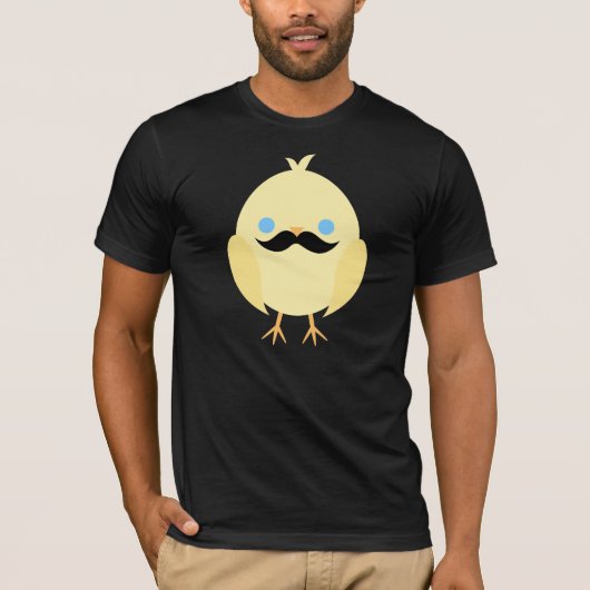 T-shirt Poussin mignon avec la moustache (Devant)