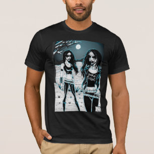 T-shirt Poussins noirs en métal