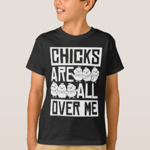 T-shirt Poussins sont partout sur moi Pâques Drôle 1
