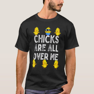 T-shirt Poussins sont partout sur moi Pâques drôle bébé po