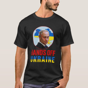 T-shirt Poutine Anti-Guerre Pose La Main À L'Ukraine Drô