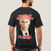 T-shirt Poutine : Criminel de guerre #2 (Dos)