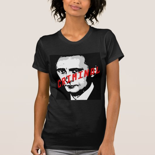 T-SHIRT POUTINE EST UN CRIMINEL DE GUERRE (Devant)