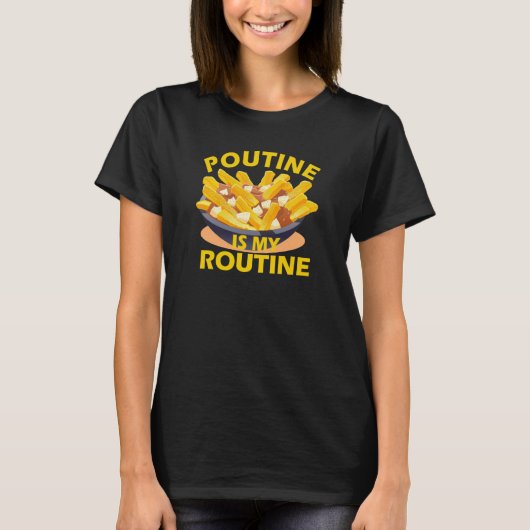 T-shirt Poutine French Fries Gravy Cheese Curds Canada Men (Devant)