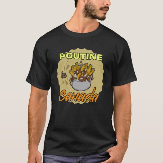 T-shirt Poutine frites canada patate alimentaire québec fa (Devant)