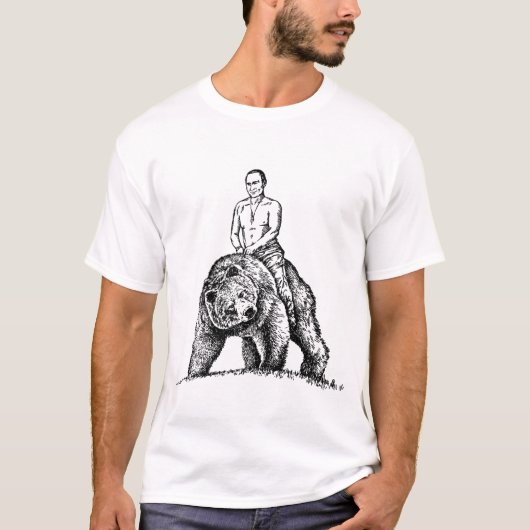 T-shirt Poutine joue le rôle d'ours en Russie (Devant)